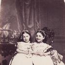 Two girls with dolls
